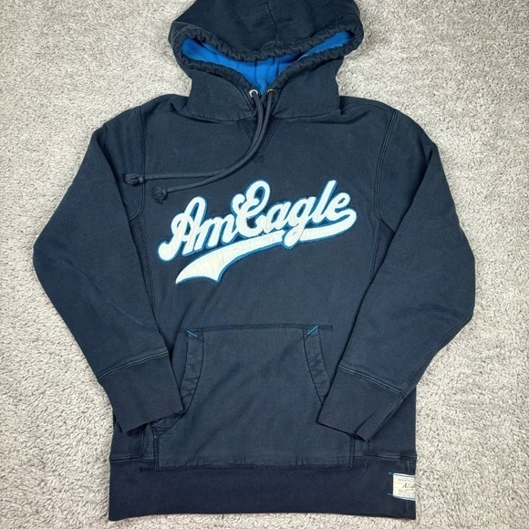 American Eagle Hoodie Mens Extra Small Heavyweight Vintage Activewear Outerwear - Picture 1 of 4
